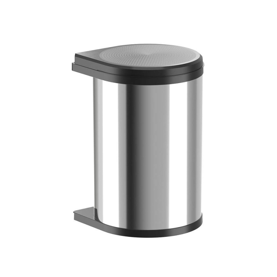 Контейнер для мусора Mono c крышкой, 20л, 290х304х456мм, в шкаф 400мм, металл/пластик, нерж. сталь