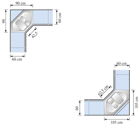Система сортировки "Rondo", 2х20л, 1х12,5л, 336x700x351мм, в угловой шкаф, светло-серый