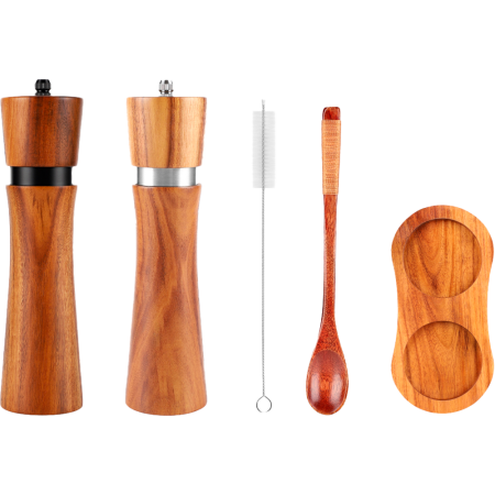 Набор мельниц для специй на подставке GR-02-SET, акация