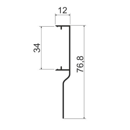 Профиль-накладка для подвесной системы AIR SOFT 5800мм, латунь