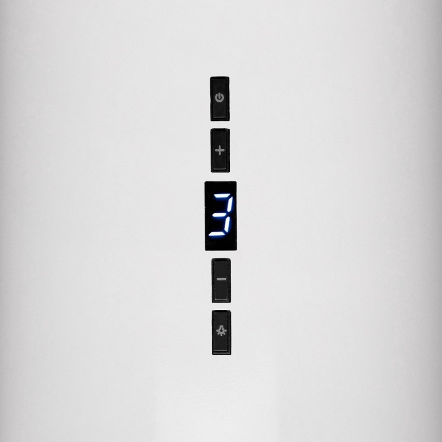 Вытяжка настенная Ester White/White Glass, 31 см, без угольн. фильтра, ПДУ, бел/бел стекло, Konigin