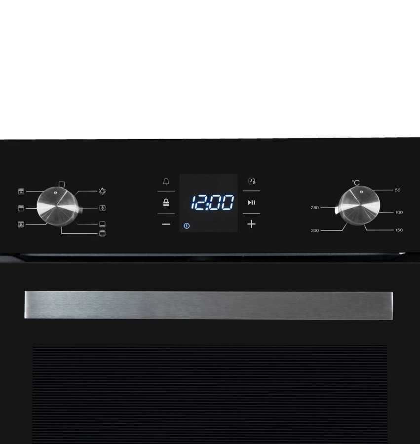 Духовой шкаф EDM 071 BL, 60 см, стекло/нерж. сталь, черный, Lex