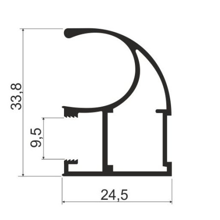 Профиль-ручка открытая L=5400мм, венге табако