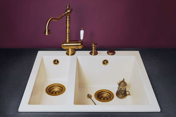 Смеситель Kyoto-A, латунь, античная латунь 