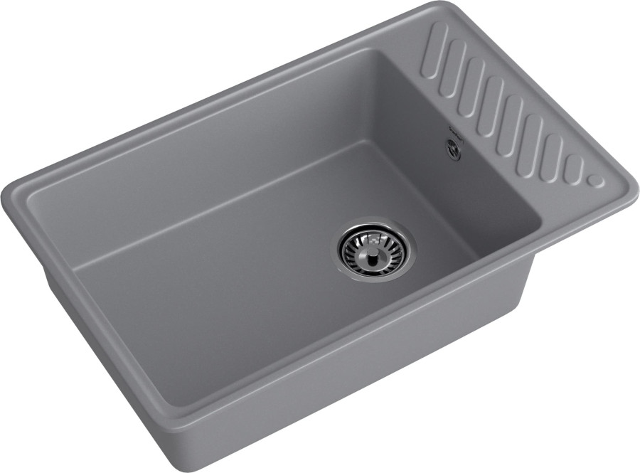 Мойка GranFest QUARZ 51, 753х476 мм, темно-серый (прямоугольная, без сифона)