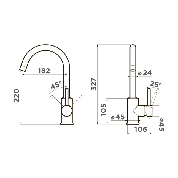 Смеситель Shinagawa-GB, латунь, графит