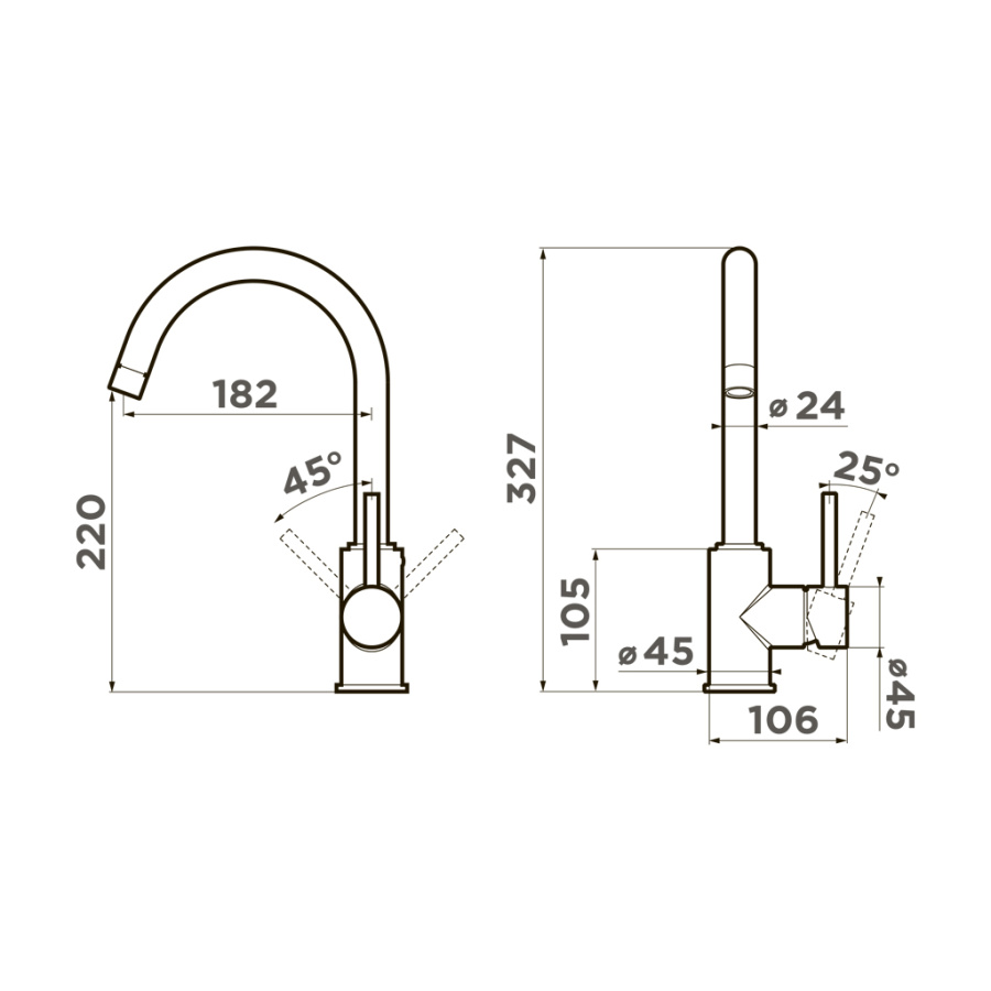 Смеситель Shinagawa-GB, латунь, графит