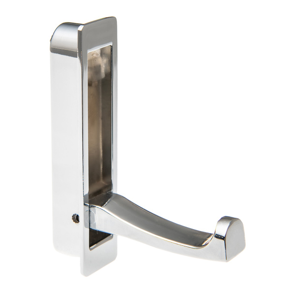 Крючок, KR 0370, однорожковый врезной, хром