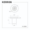 Ручка-кнопка, K-2390 BL, 25х25х21мм, металл, черный матовый