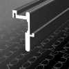 Направляющая верхняя для складной системы MD20, L=2500мм, черный матовый