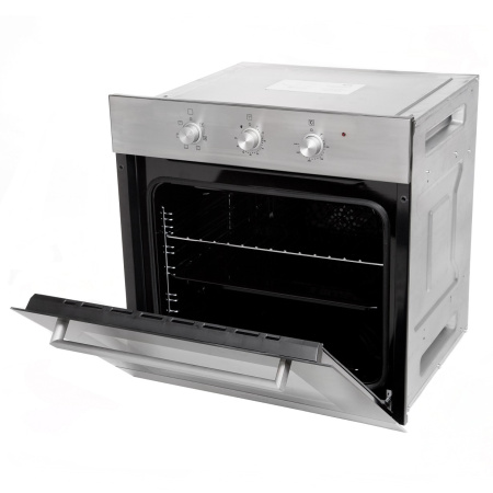 Духовой шкаф Konigin Flax 60 IX M6, 60см, черное стекло/инокс