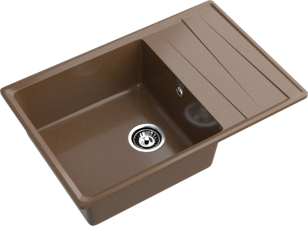 Мойка GranFest LEVEL 760L, 760х500 мм, терракот