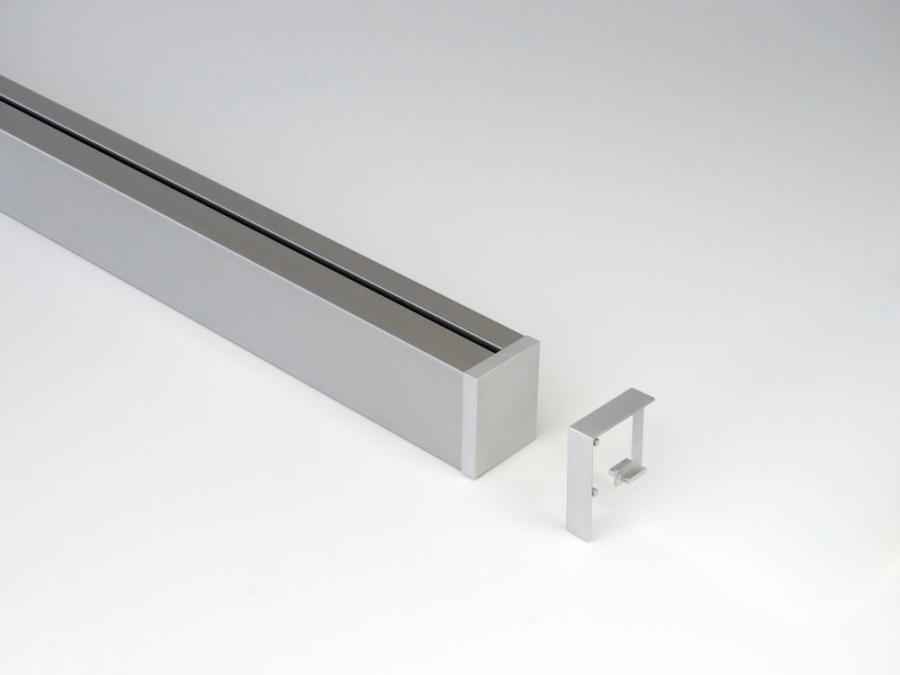 Комплект профиля Линеро Мозаик, на 900мм (2 заглушки+соединитель+крепеж), нерж. сталь, Kessebohmer