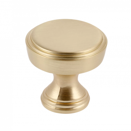 Ручка-кнопка, SONET, d=30мм, металл, брашированное золото, GTV