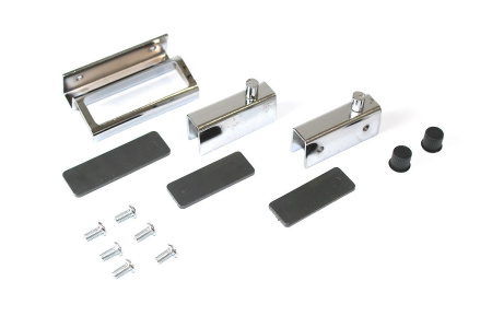 Петля для стеклянной двери, толщина до 6мм, с ручкой, хром, GTV