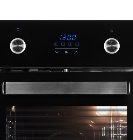 Духовой шкаф EDP 4590 BL, 45 см, стекло/нерж. сталь, черный, Lex
