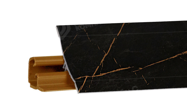 Плинтус LB-23, каспий черное золото, 3000мм, Россия