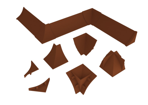 К-т д/плинтуса LB23 коричневый/ольха (1внутр+1внеш+2загл)