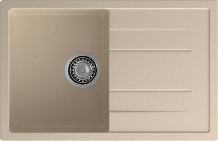 Мойка GranFest QUADRO 780L с крылом, 770х495 мм, кашемир