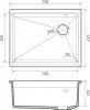 Мойка Rivelato LINO 554-R, 550х440х210мм, антрацит