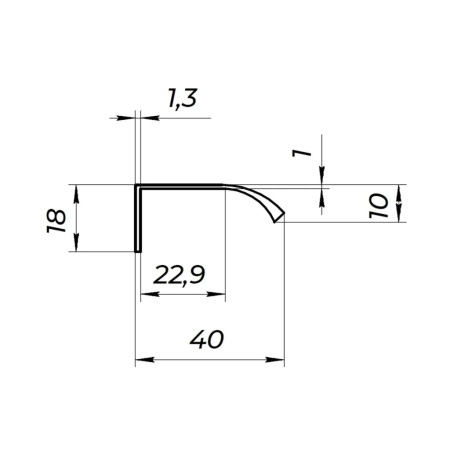 Ручка торцевая, Mona, 70.4201.24, 64/100мм, металл, брашированное золото, METAKOR
