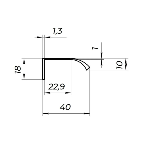 Ручка торцевая, Mona, 70.4200.24, 32/50мм, брашированное золото, METAKOR