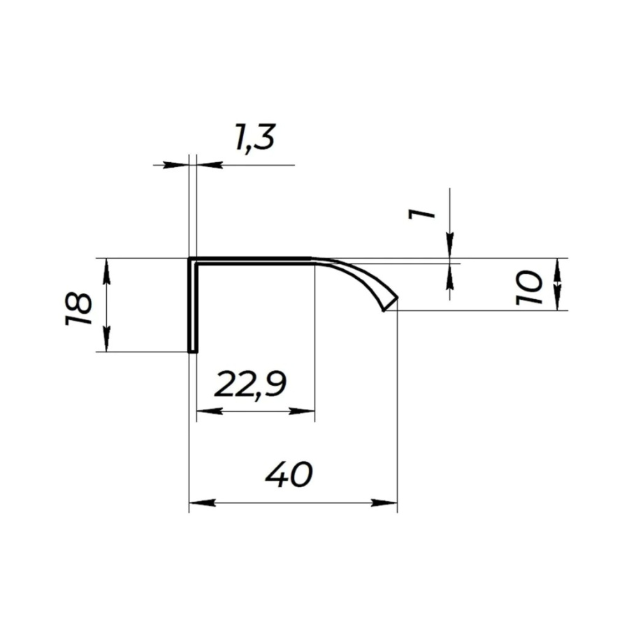 Ручка торцевая, Mona, 70.4201.24, 64/100мм, металл, брашированное золото, METAKOR