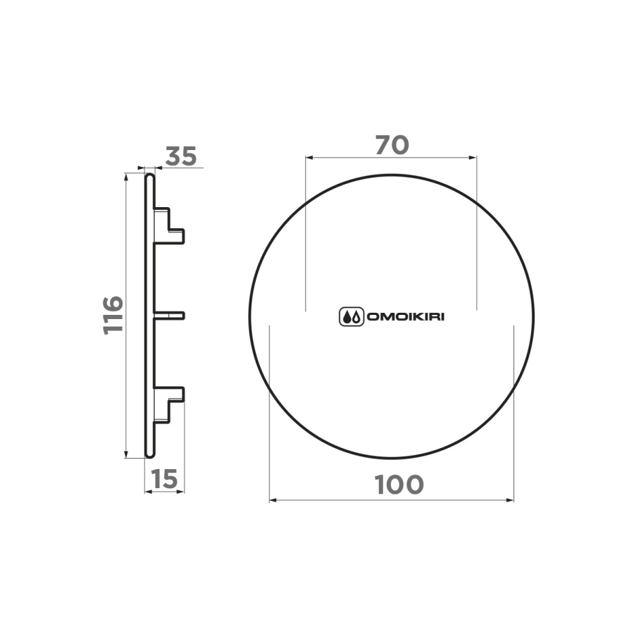 Декоративная накладка для выпуска DEC-BL, черный