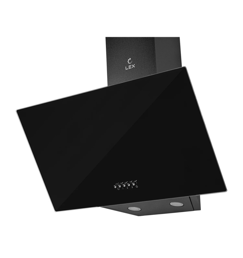 Вытяжка наклонная META 500 BLACK, 50см, б/угольного фильтра, черный, Lex