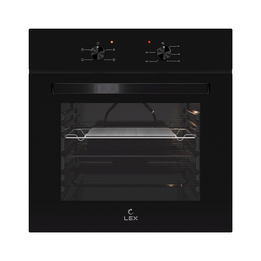 Духовой шкаф EDM 040 BBL, 60 см, стекло, черный, Lex