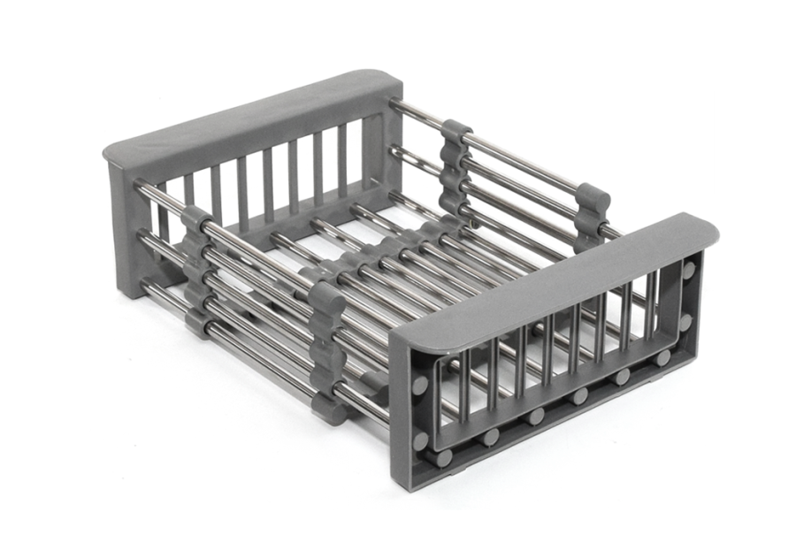 Koлaндep, 210/235-408мм, нержавеющая сталь, серый, HISSEN
