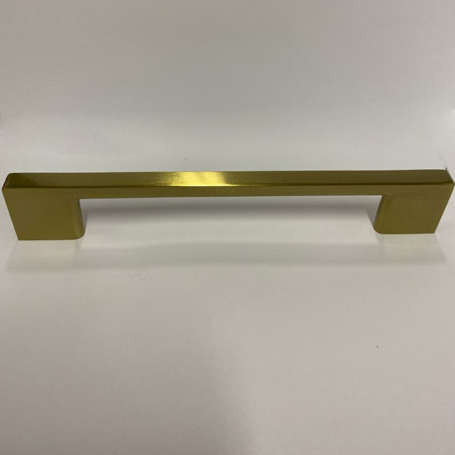 Ручка-скоба, UZ-819, 128мм, металл, позолоченная латунь