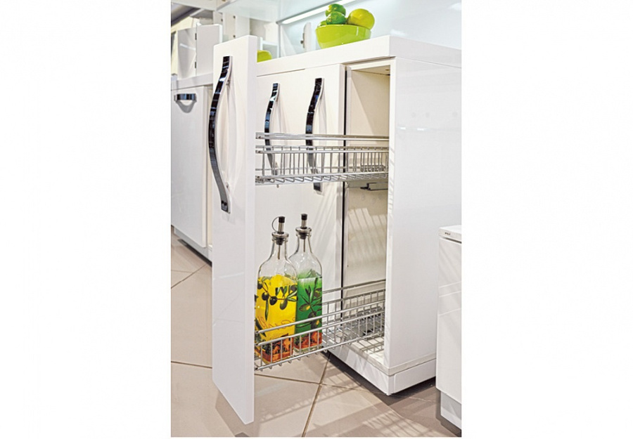 Корзина 200мм, 2 яруса, 145х450х500мм, боковое левое, с доводчиком, Jet