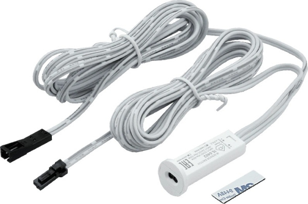 Выключатель ИК взмах/преграда, с диммером, 12-24В/60-120Вт, врезной/накладной, белый, mini-AMP