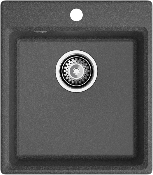 Мойка GranFest LEVEL 420, 420х480 мм, графит