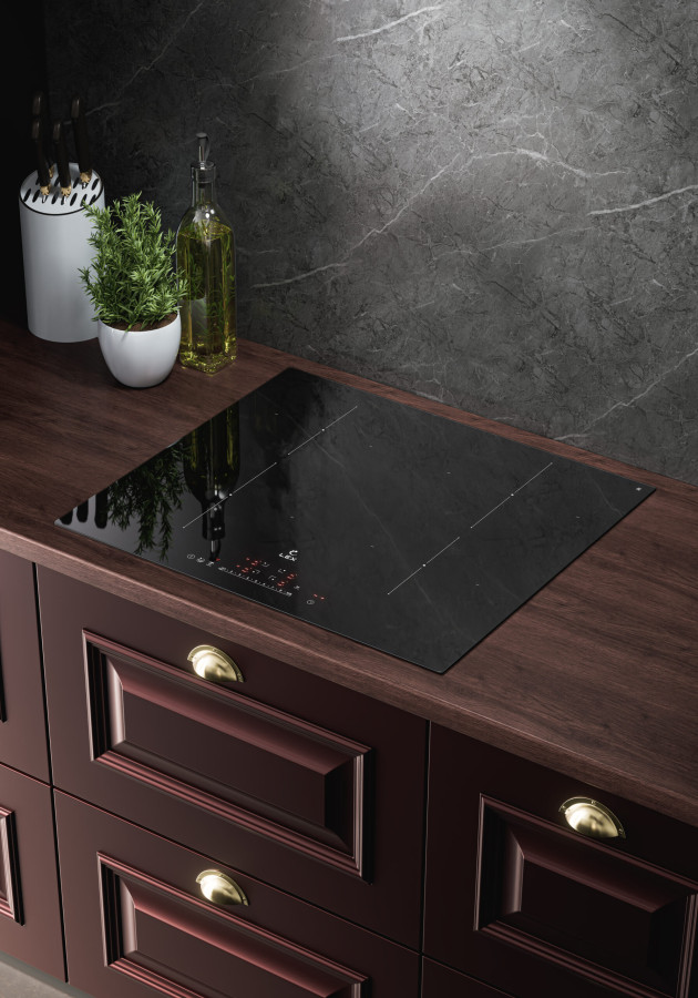 Варочная панель индукционная EVI 640A I BL, 60 см, с инвертором, стеклокерамика, черный, Lex