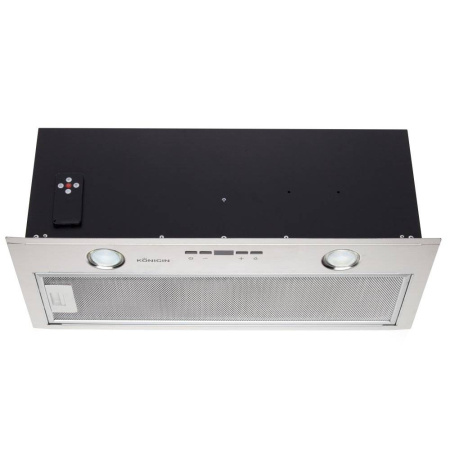 Вытяжка полновстраиваемая Insait, 60см, б/угольного фильтра, ПДУ, инокс, Konigin