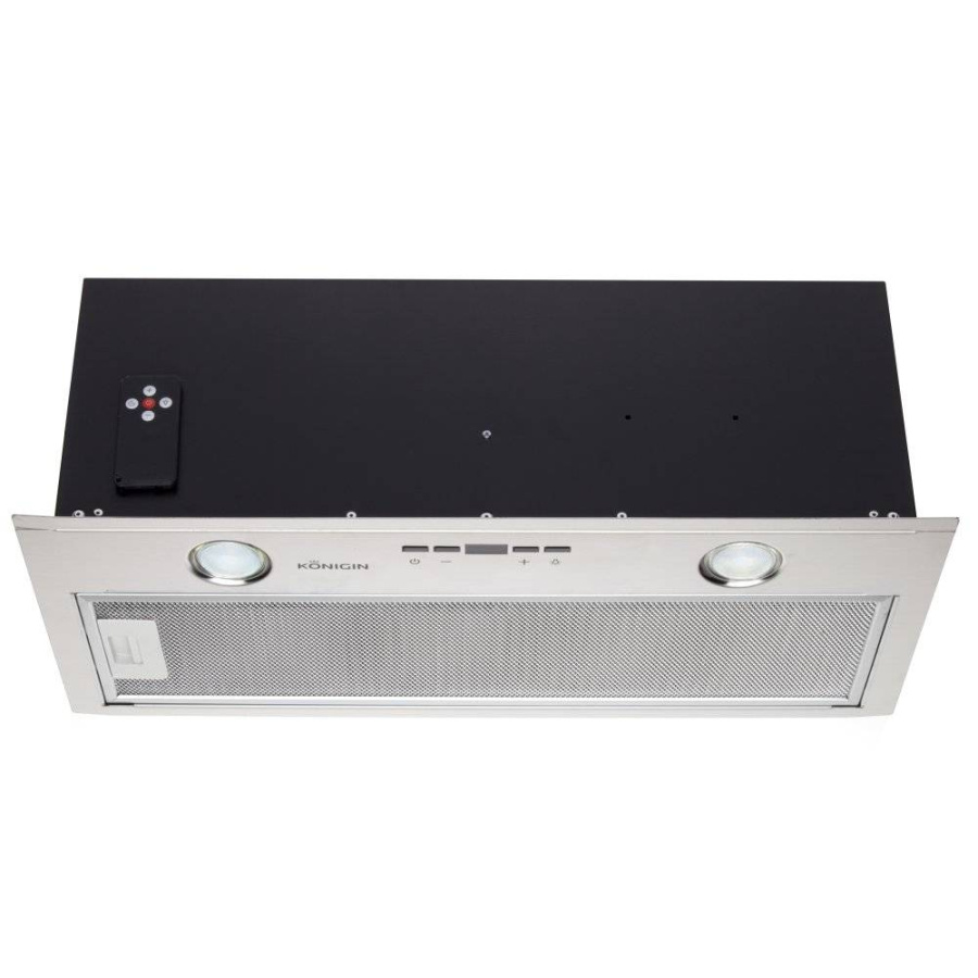 Вытяжка полновстраиваемая Insait, 60см, б/угольного фильтра, ПДУ, инокс, Konigin