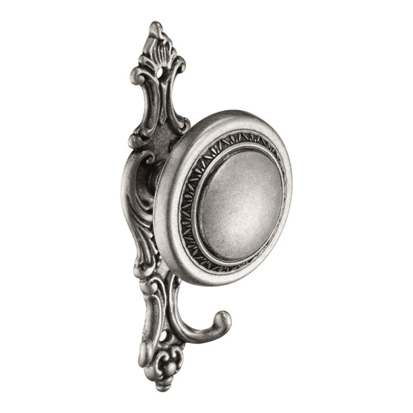 Крючок, 15.730.00.16, двухрожковый, металл, старое серебро