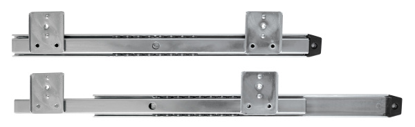 Направляющие шариковые для клавиатуры, неполного выдвижения, h=27мм, L=350мм, цинк, GTV