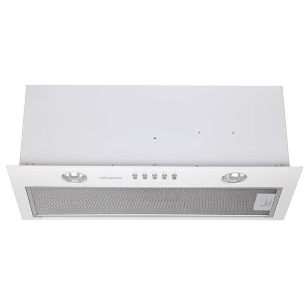 Вытяжка полновстраиваемая Flatbox, 50см, без угольного фильтра, белый, Konigin