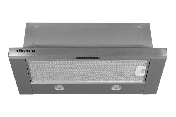 Вытяжка встраиваемая телескопическая Pixel Out Inox, 60 см, б/уг. фильтра, нерж. сталь, Konigin