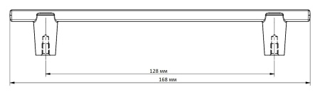 Ручка-скоба, RAY, 128мм, металл, брашированное золото