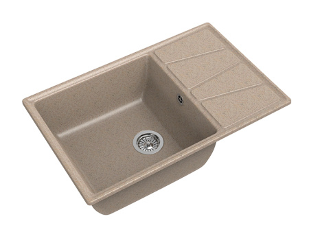 Мойка GranFest VERTEX V-780L, 780х500 мм, песочный