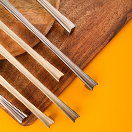 Ручка-скоба, 7080, 128мм, металл, атласное серебро