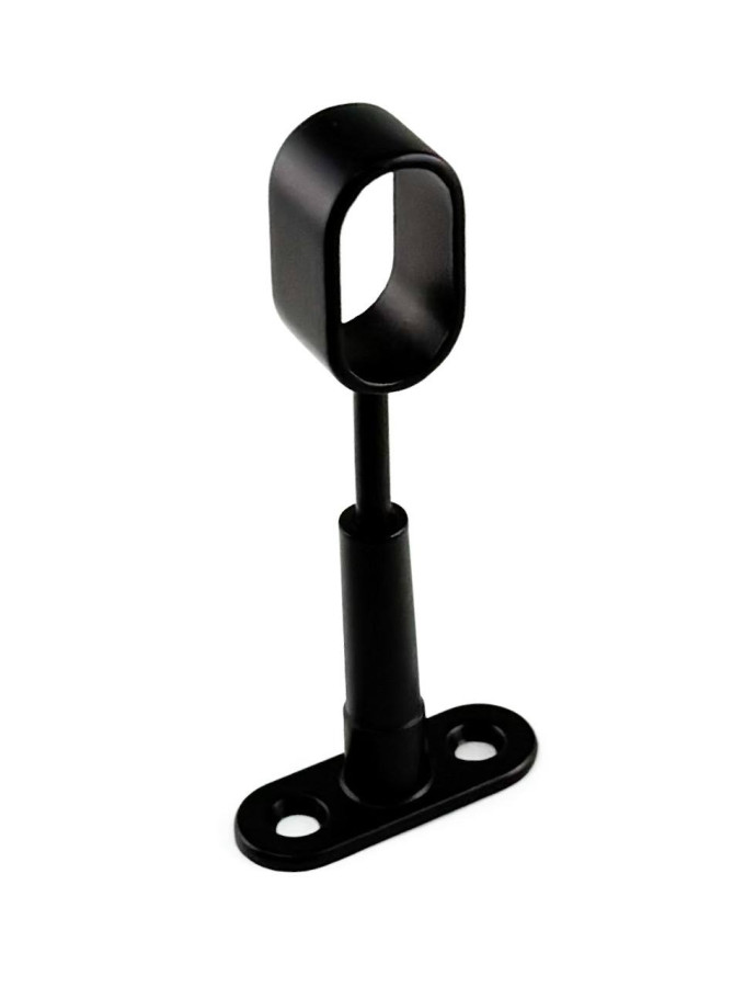 Штангодержатель для овальной штанги, регулируемый сквозной, черный матовый, CMF
