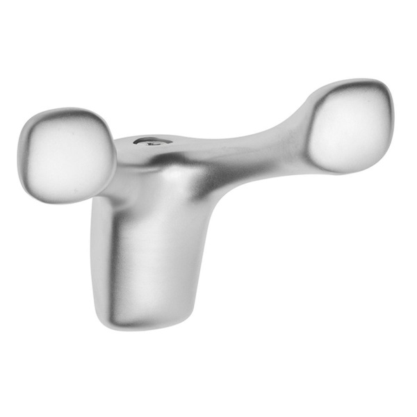 Крючок, TOLEDO B, двухрожковый, металл, алюминий, GTV