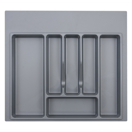Вкладыш на 600мм для кухонных принадлежностей, 391-490х505-540мм, серый металлик, ECO