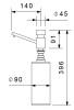Дозатор Rivelato RD-1000, d=35 мм, 1000мл, антрацит