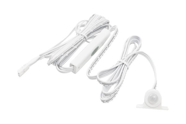 Выключатель ИК на движение, с выносным сенсором, 12-24В/36-72Вт, врезной/накладной, белый